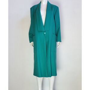 Vintage 80s Max Pierre Green Wool Coat